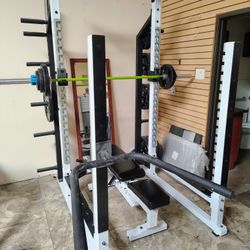 York Barbell StS Multifunction POWER RACK  BUNDLE EXERCISE FITNESS GYM EQUIPMENT