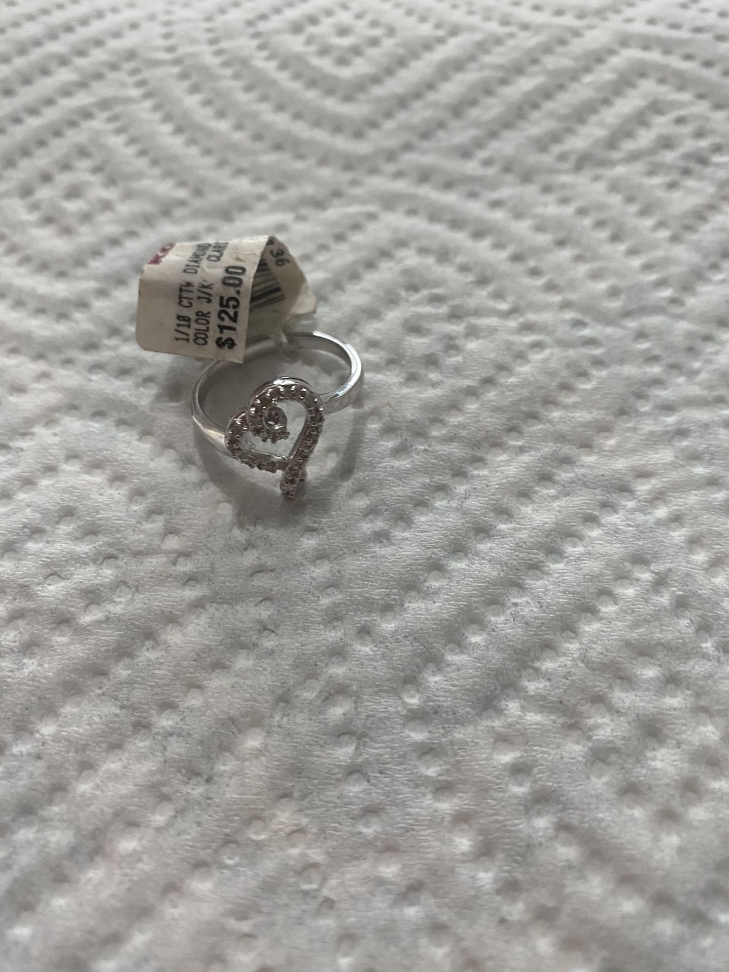 diamond steel silver ring