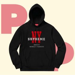 Supreme NY Hooded Sweatshirt (Large)