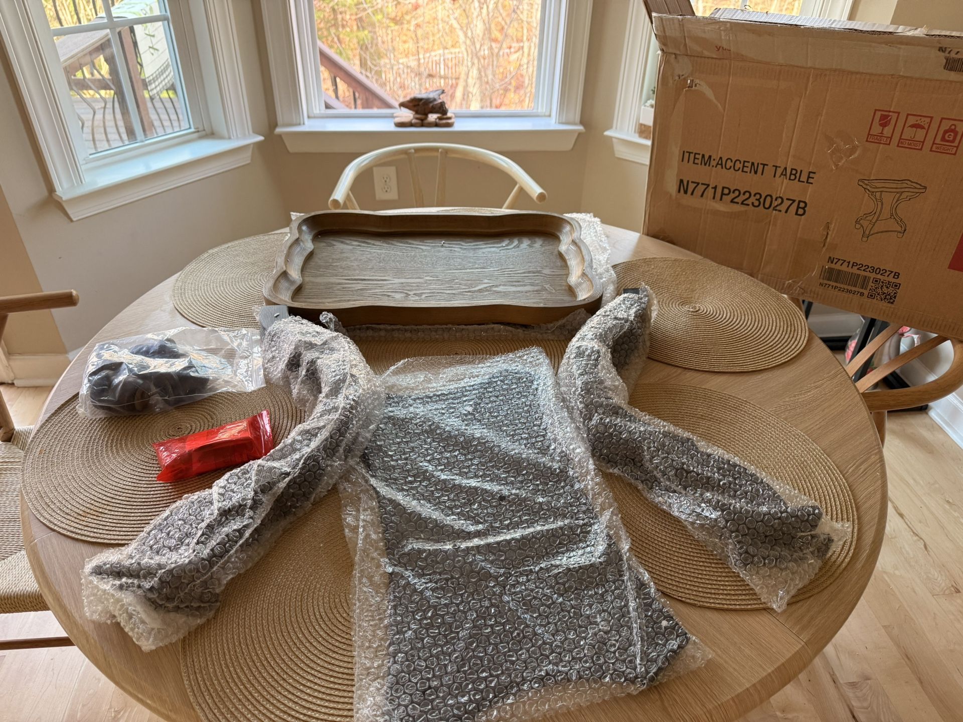 NEW Christopher Knight Home French Country, Wooden Coffee Table Hourglass Design End Table