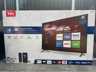 TCL 65” 4K UHD Smart Roku TV – Excellent Condition