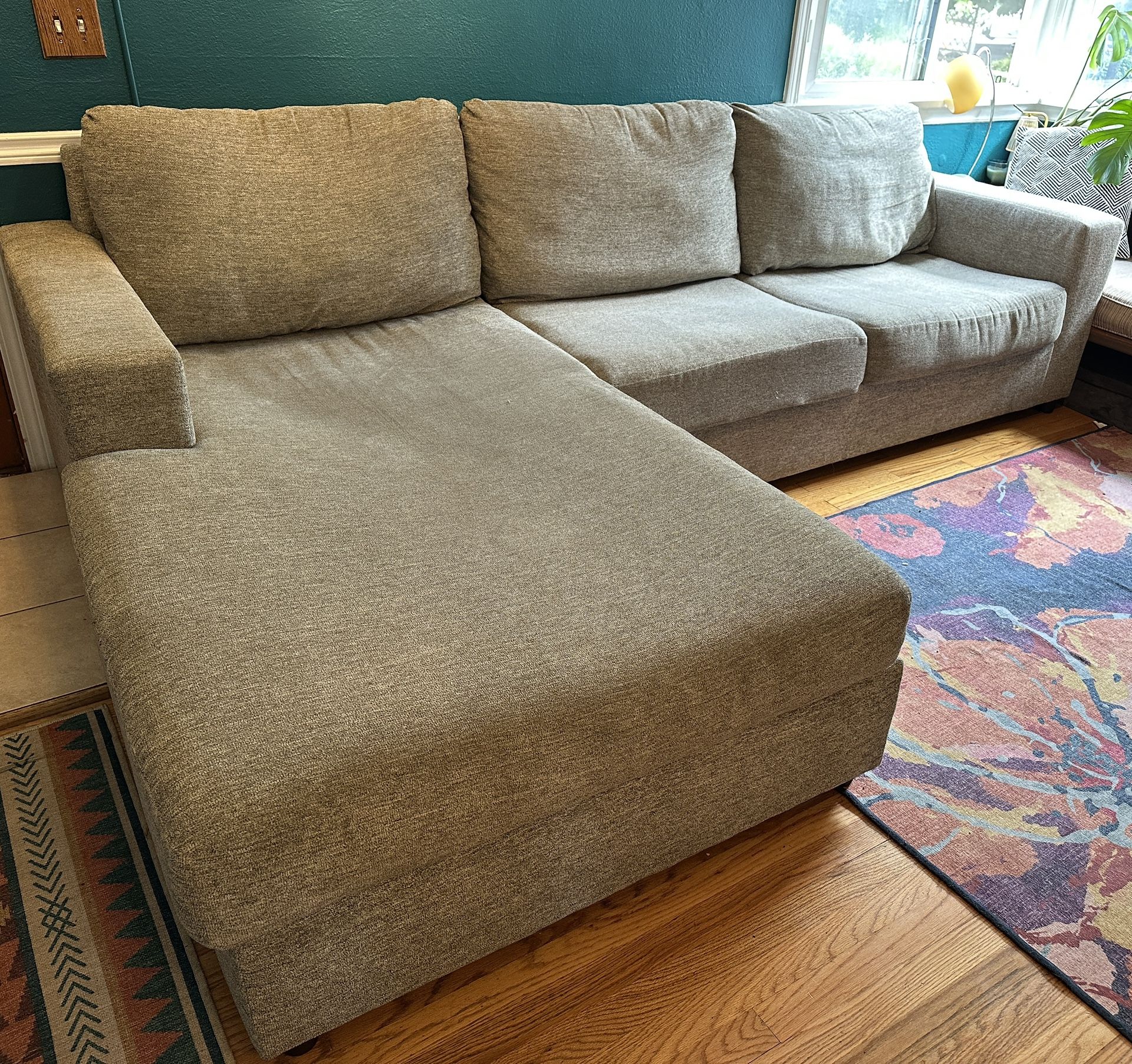 Modern Light Gray Sectional Couch