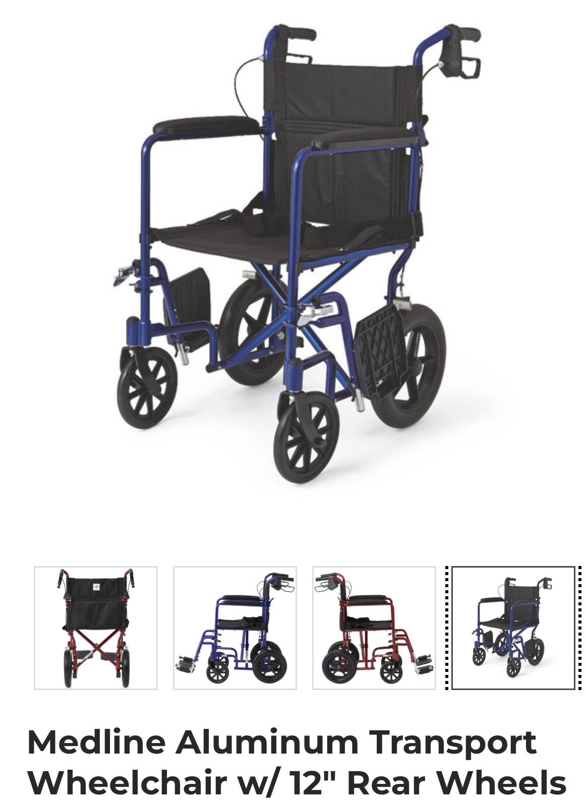 Medline Transport Chair - Like New