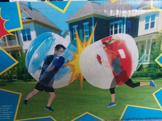BUMPER BALLS INFLATABLE . New In Box . includes Rechargeable Electric Air Inflator Pump . party sports games exercise outdoor picnic Sumo bounce