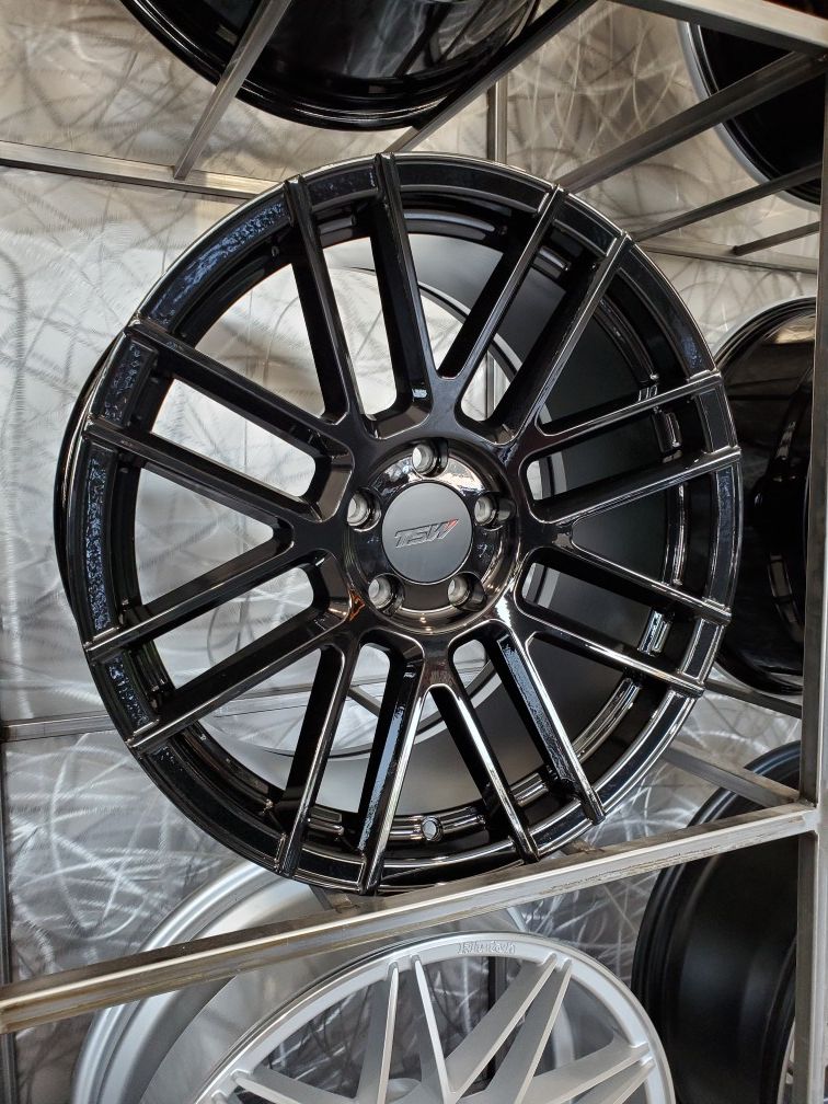 18x8.5 TSW Mosport gloss black available for ford focus vw gti Jetta golf gli BMW Infiniti rim wheel tire shop
