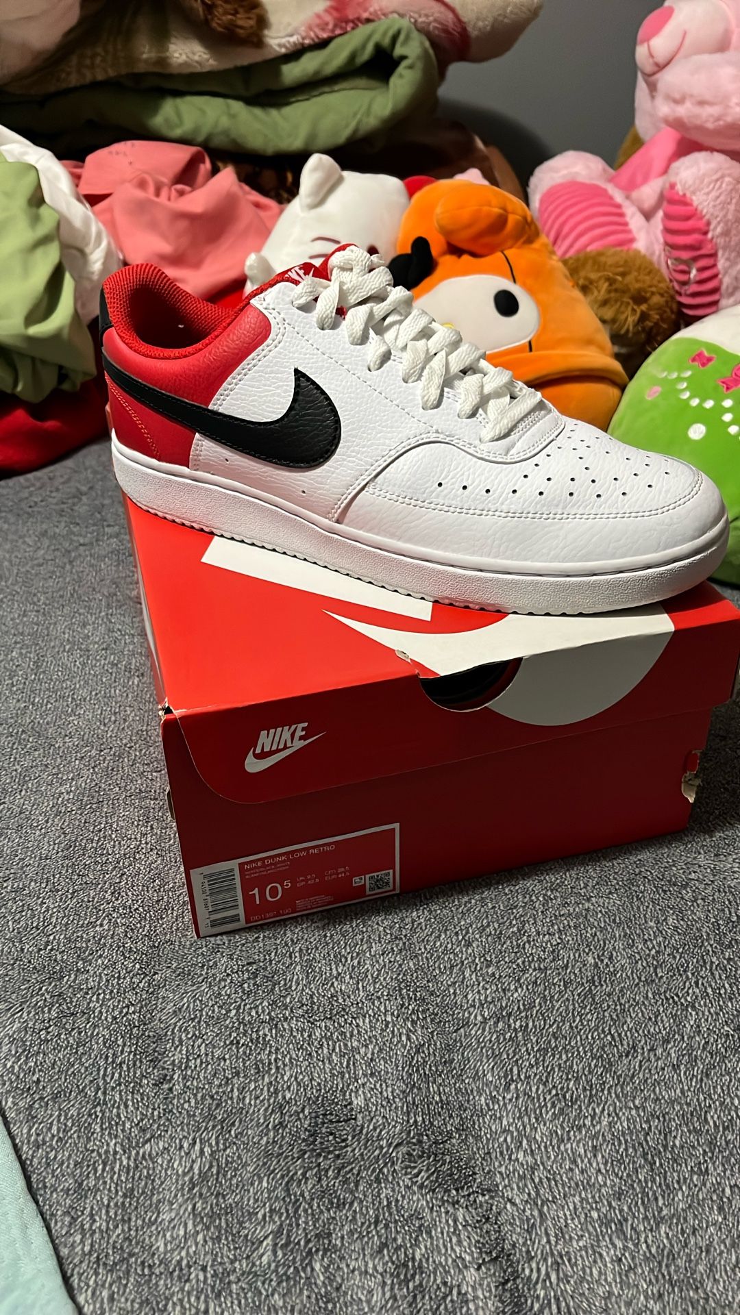 Red & White Nike Court Vision For Sale
