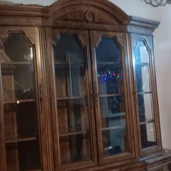 vintage Bernhardt Wooden China Cabinet