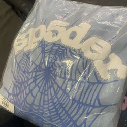 Sp5der Sky Blue Hoodie