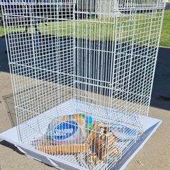Large Birdcage For Sale With Accessories 