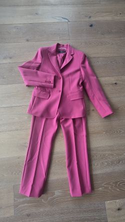 Weekend MaxMara Pink Suit Size 2 — Blazer + High-Waist Cigarette Pants (Worn Once)
