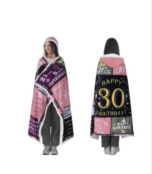 30th Blanket Hoodie. New. One Size Fits Most