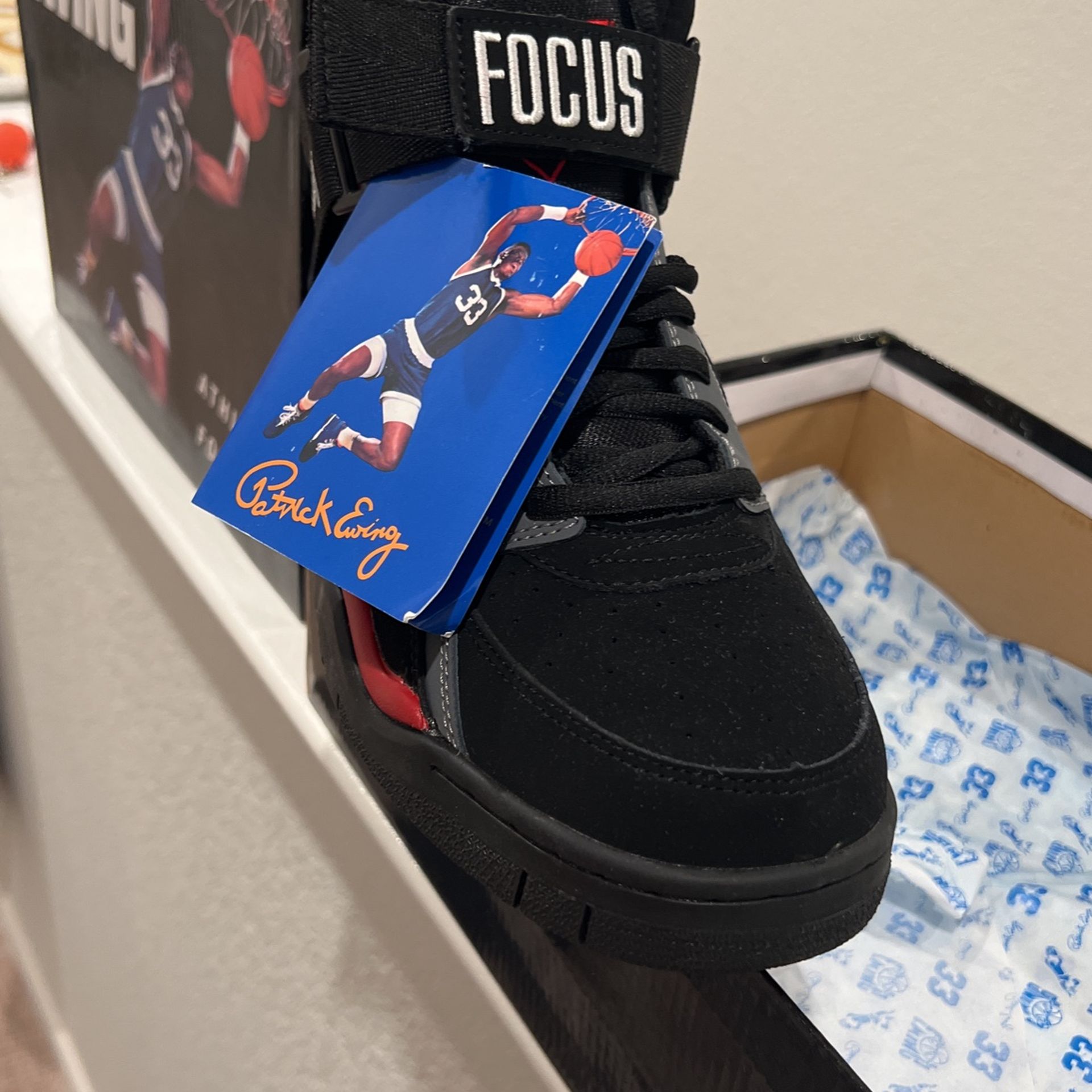 Patrick Ewing Focus Basketball Shoes, Collectors Item Size 1/2