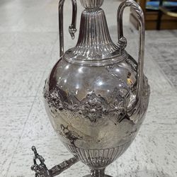 Rare Antique Victorian Figural Footed Urn Samovar Coffee Tea Server 21in