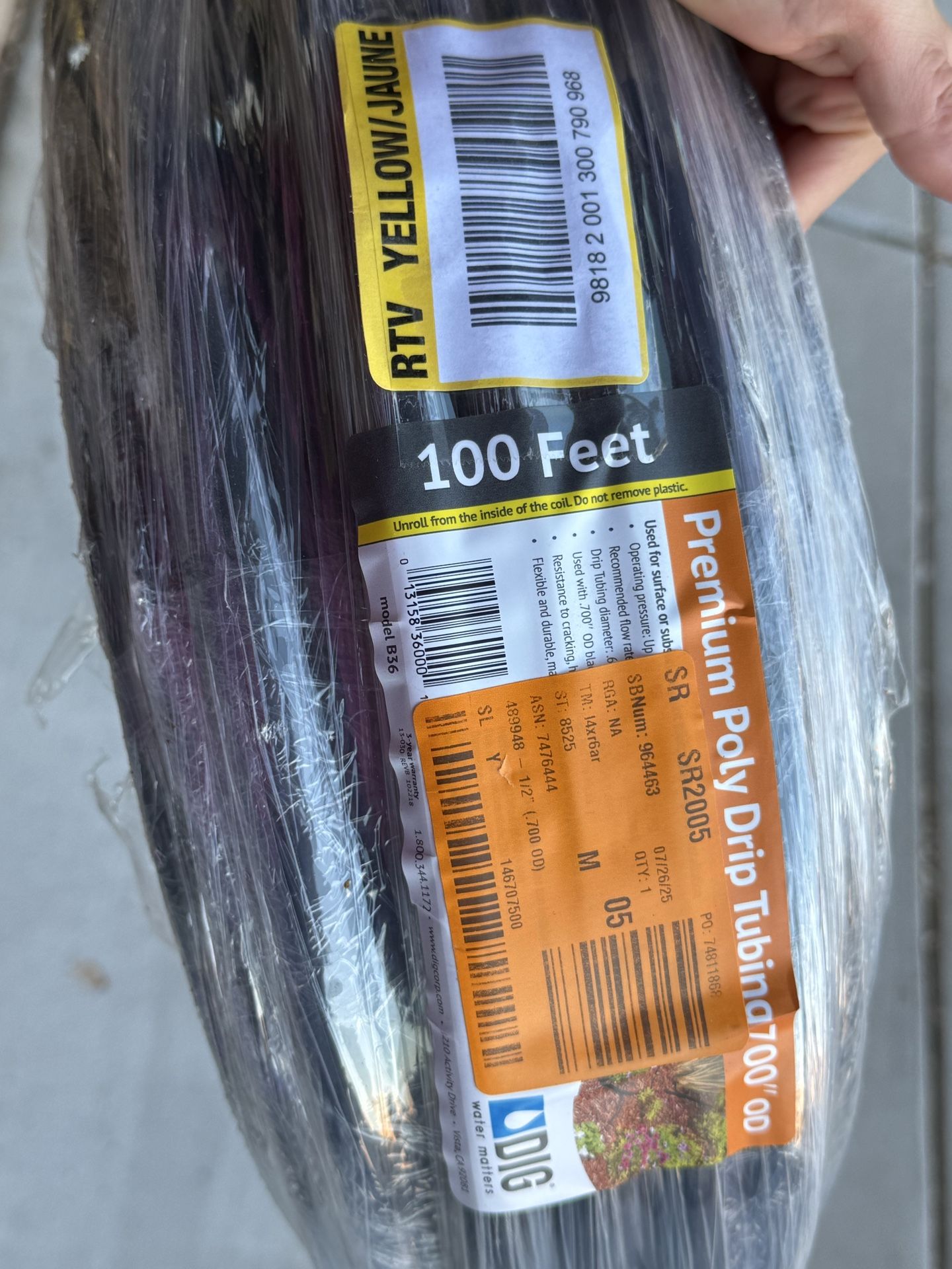 Premium Poly Drip Tubing 100 Feet