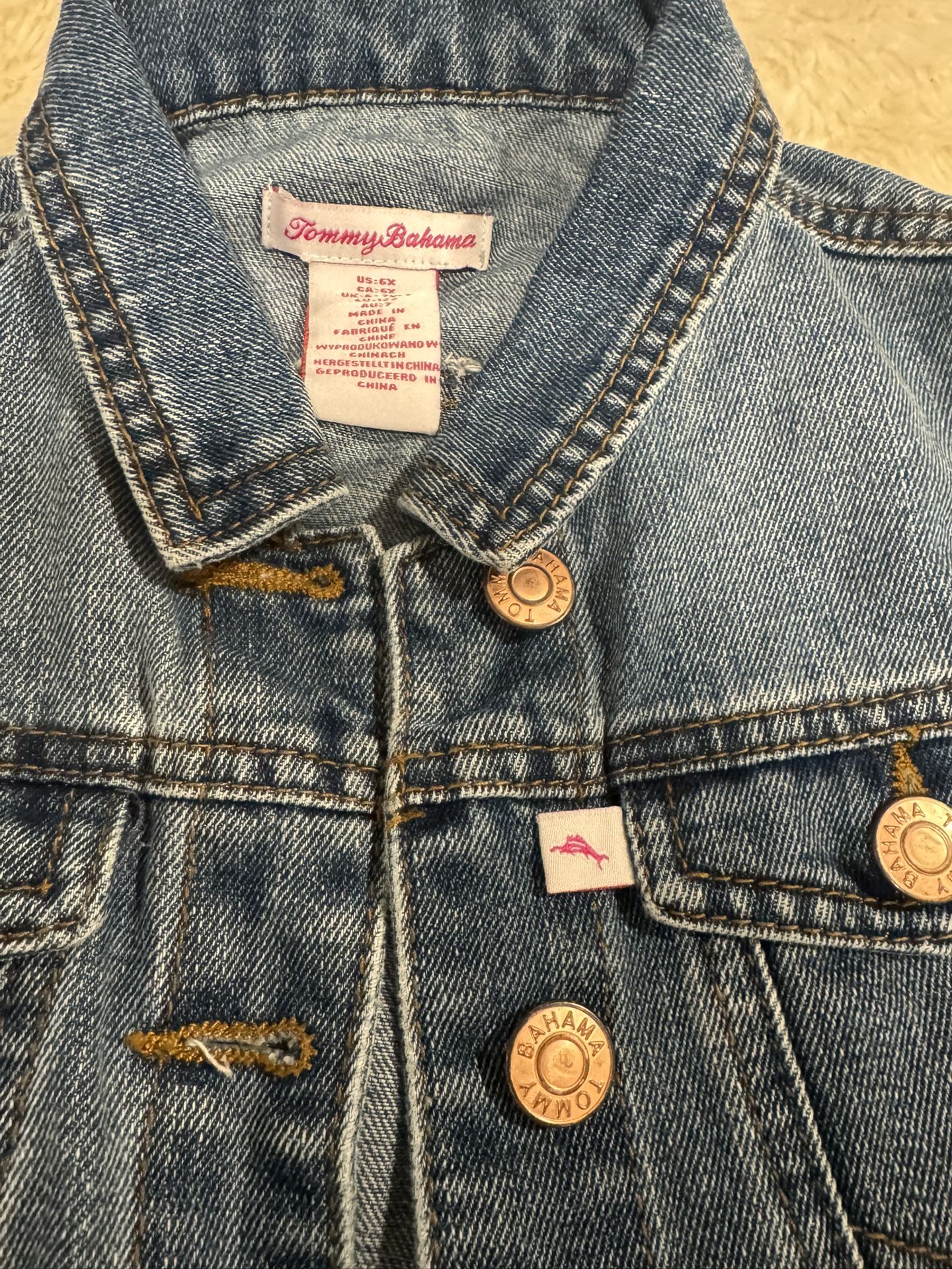 Girl’s distressed denim jackets