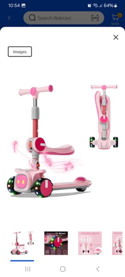 Unbreakable & Never Fall Down 2-in-1 Scooters Kids 3 Wheel Kick Scooter for Boys Girls Ages 3-8, Adjustable Height & Seat, Widened Non-Slip Deck, More
