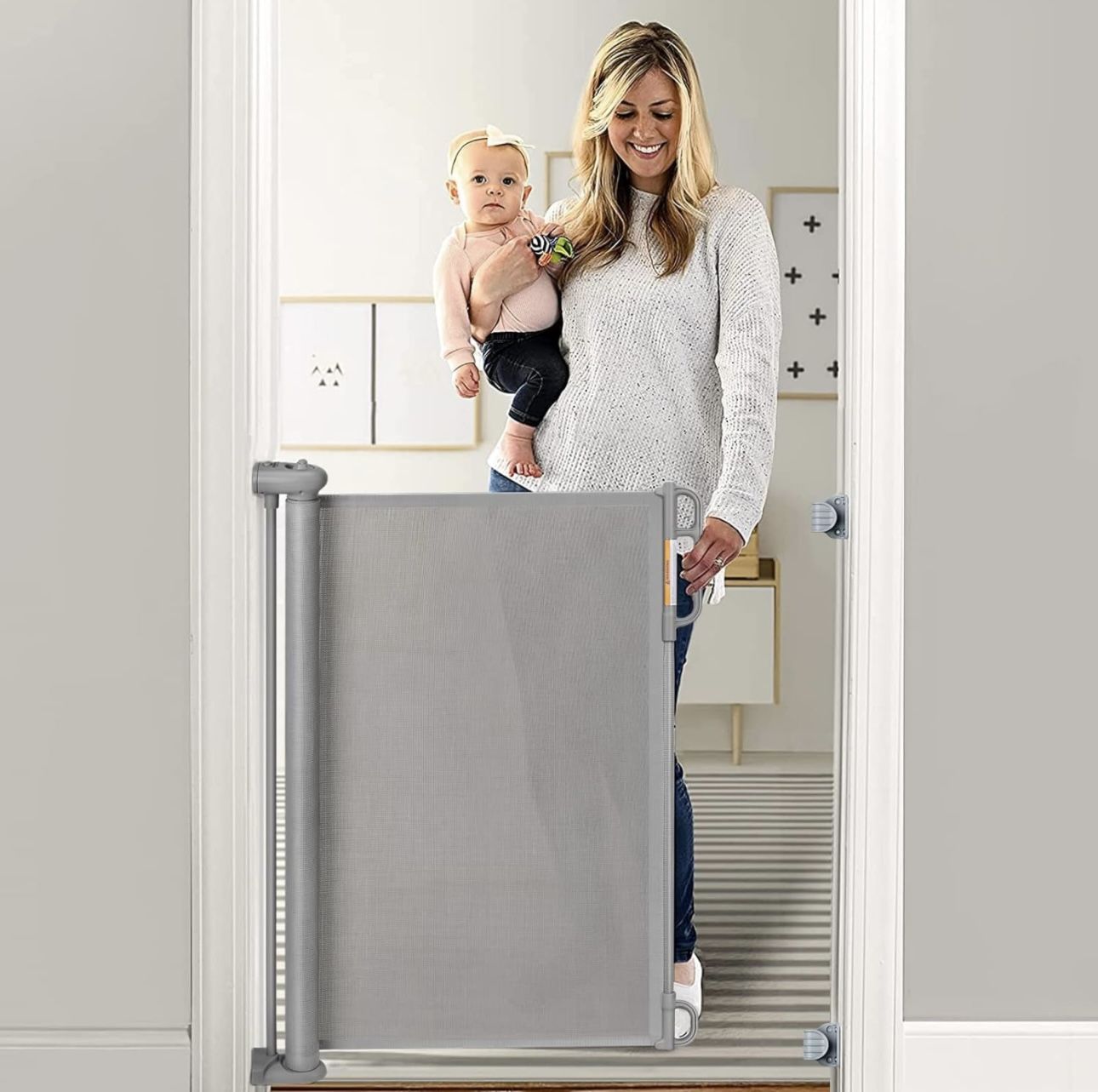 NEW Baby Gate Retractable By Momcozy
