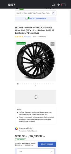 Lexani Gloss Black Wheels Set of 4