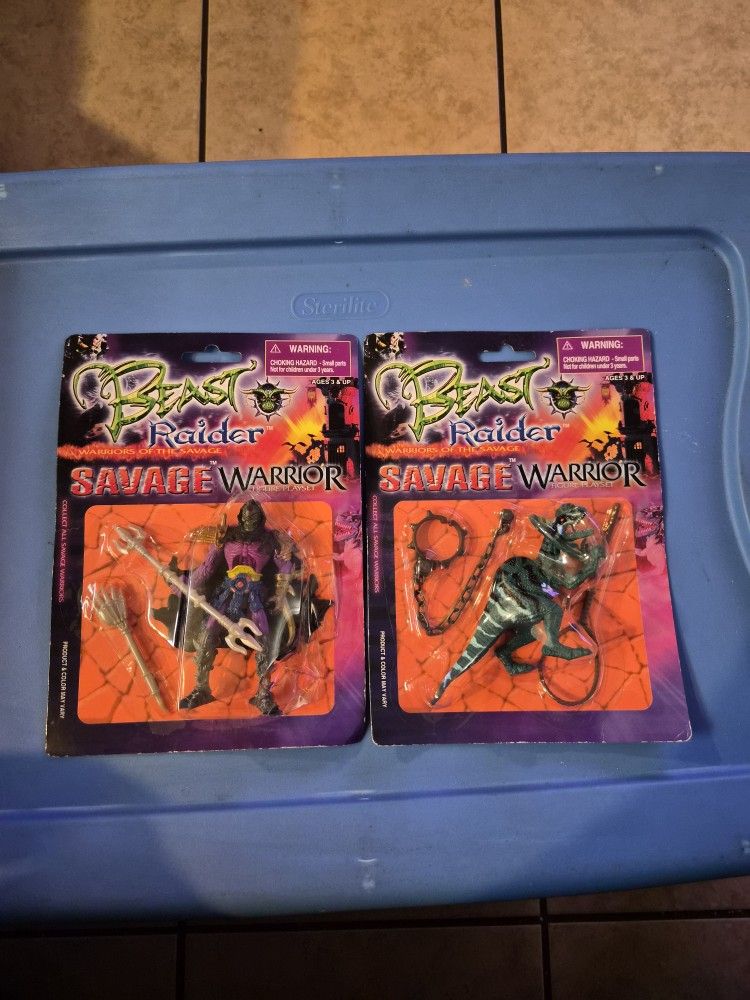 Vintage BEAST RAIDER Warriors Of The Savage, Both For $42