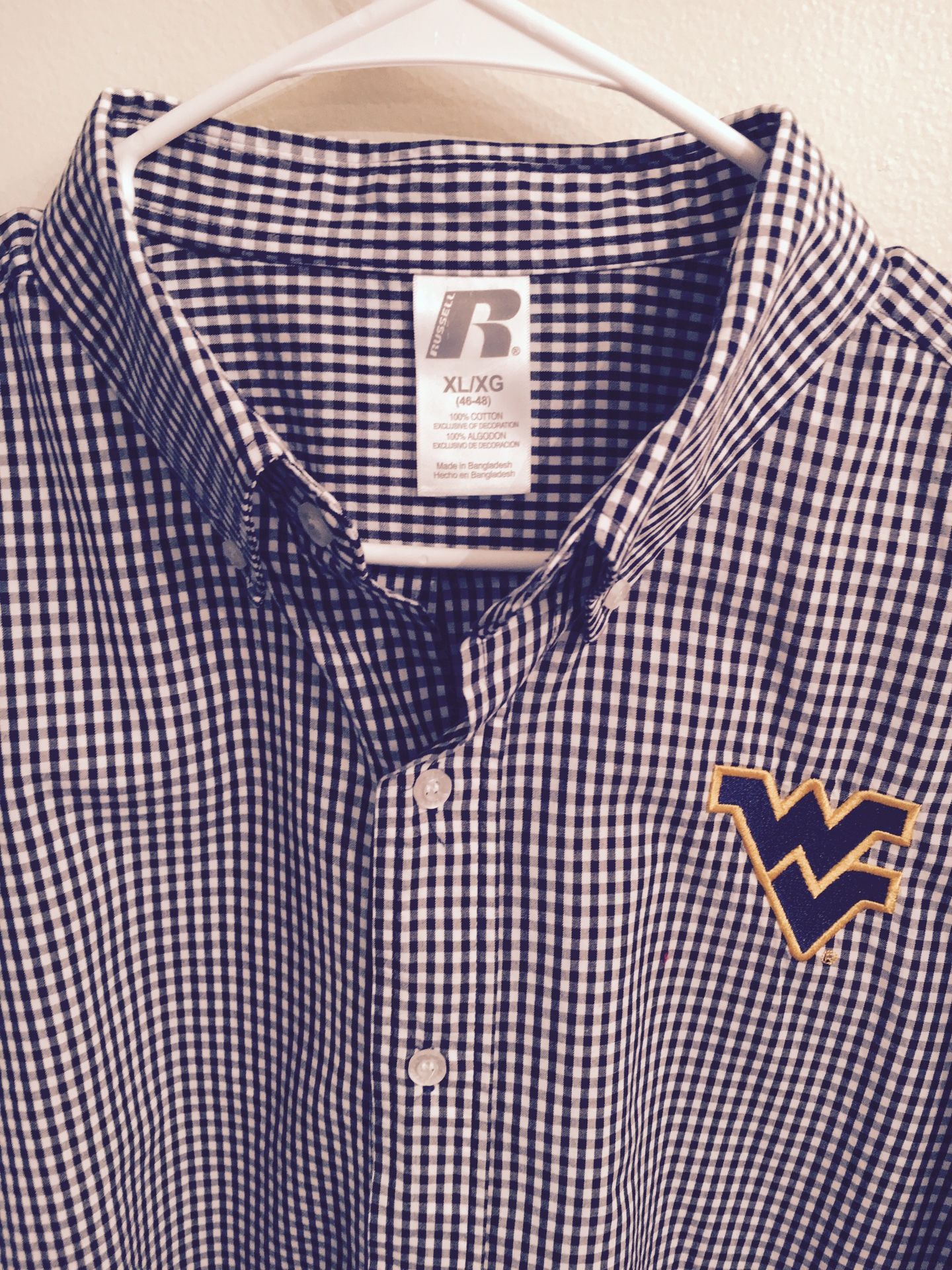 Men's button down West Virginia Shirt