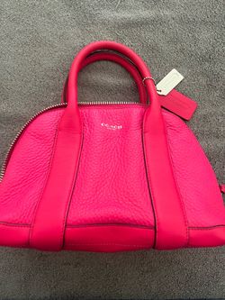 Coach New York Pink Leather Satchel Handbag