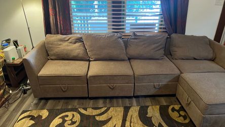 Large Sectional Sofa with Chaise and Storage