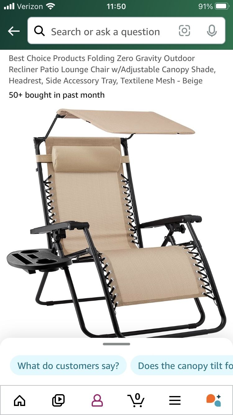 Zero Gravity Outdoor Lounge Chair