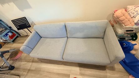 FREE-Light Gray Fabric Two-Seat Sofa