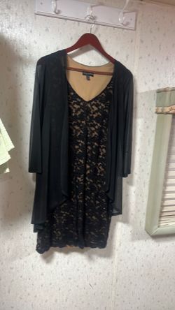 Beautiful black dress Lacey with jacket attached