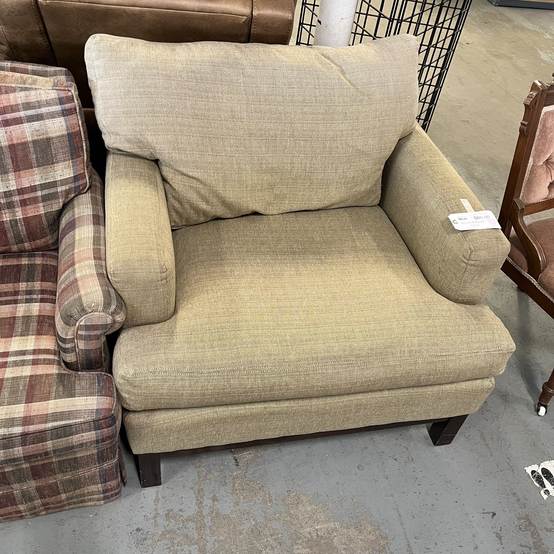 Tan Room And Board Chair (in Store)