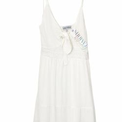 White Flowy Midi Dress 