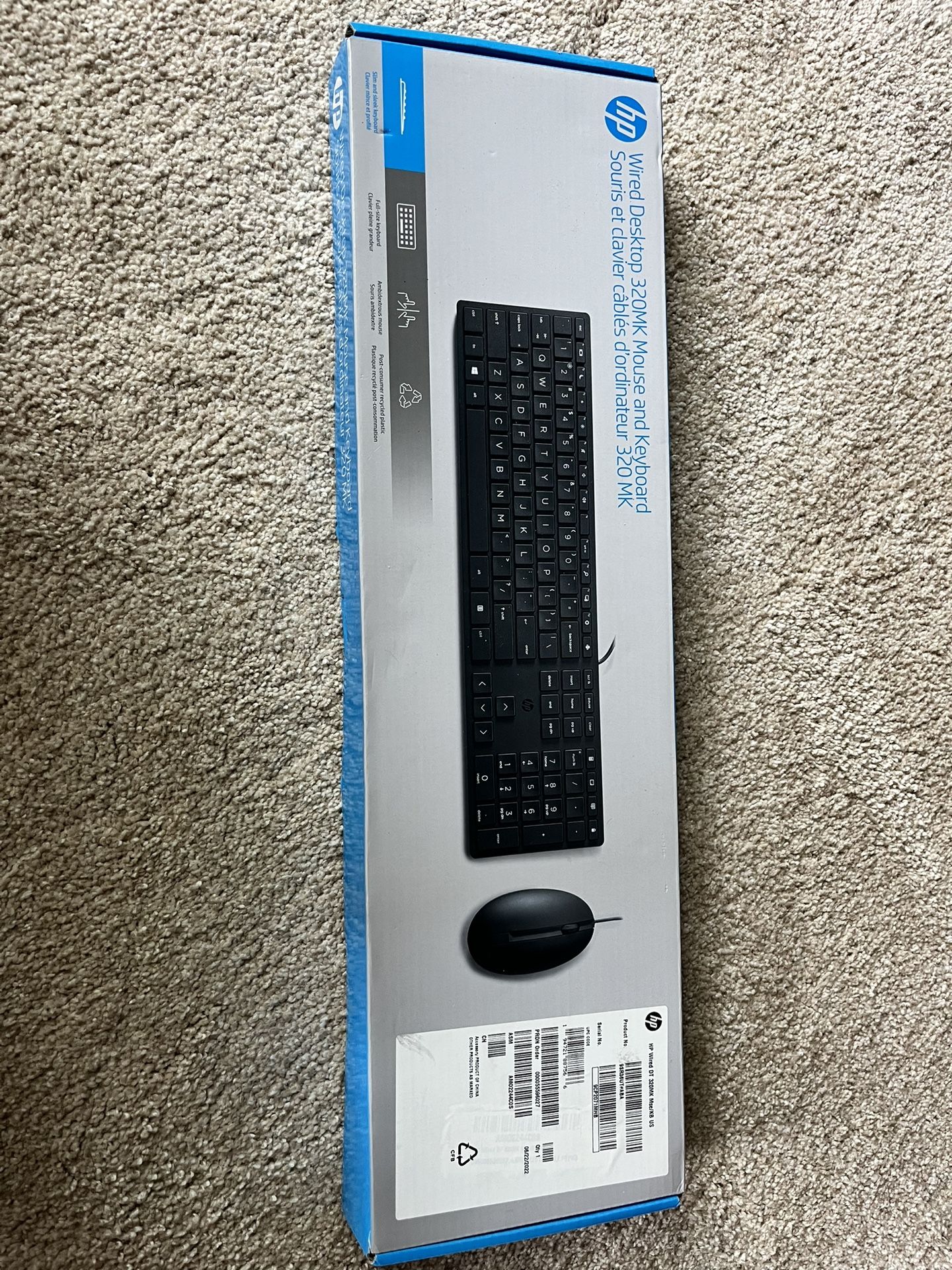 Wired Desktop mouse and keyboard