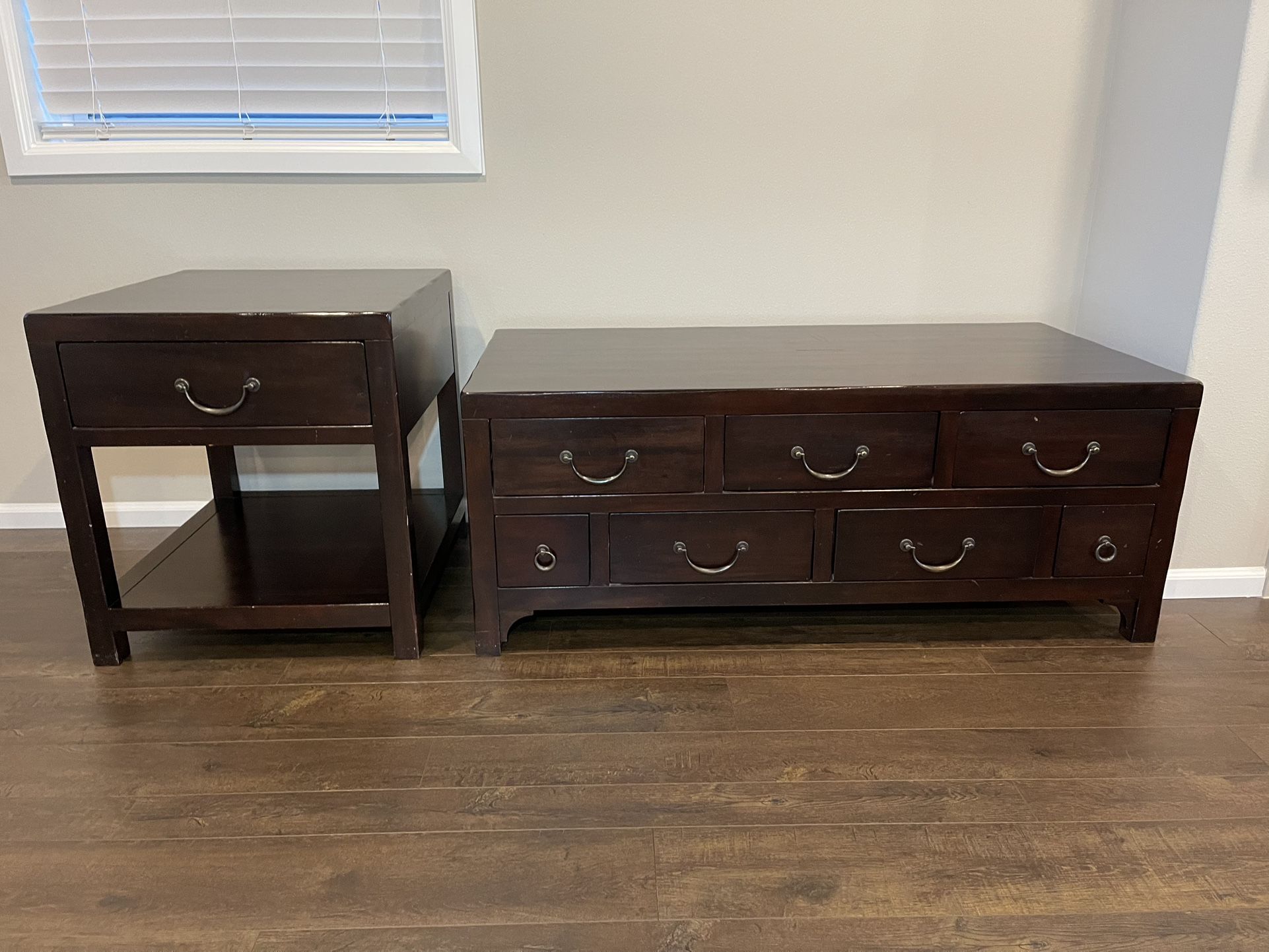 Pottery Barn Coffee Table and End Table