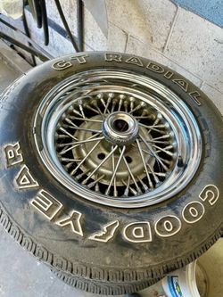 Vintage Set of (4) Genuine Truespoke 45-Spoke Wire Wheels - Chevy Fitment