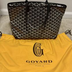 Goyard Artois Tote PM Black/Black Leather