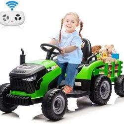 "Ride-on Tractor, 24-Volt kids Green ride on tractor with attached wagon , NEW 
B6-1N
Brand new in box "