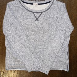 Gap Gray Speckled Long Sleeve Sweatshirt Top Size Medium