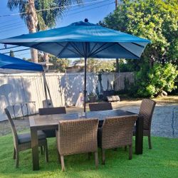 Patio Set Large Table 6 Chairs