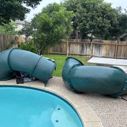 Spiral Tube Slide For Backyard Playground 