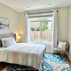 Full Size Bed Frame – No Box Spring Needed – Like New – Moving Sale