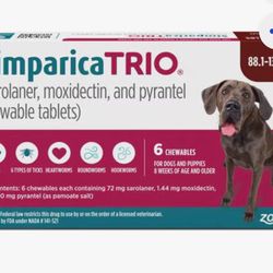 Simparica trio 9 Count 88 Lb 132lbs