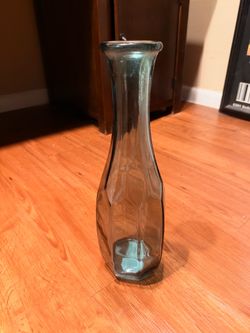 Clear Glass Bud Vase with Faceted Body