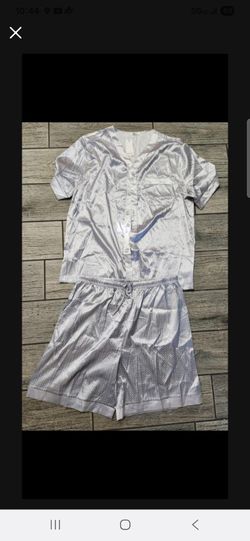 Satin Pajama Set Short Sleeve and Shorts xl