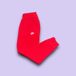 Nike sportswear club fleece tapered sweatpants gym red mens medium 