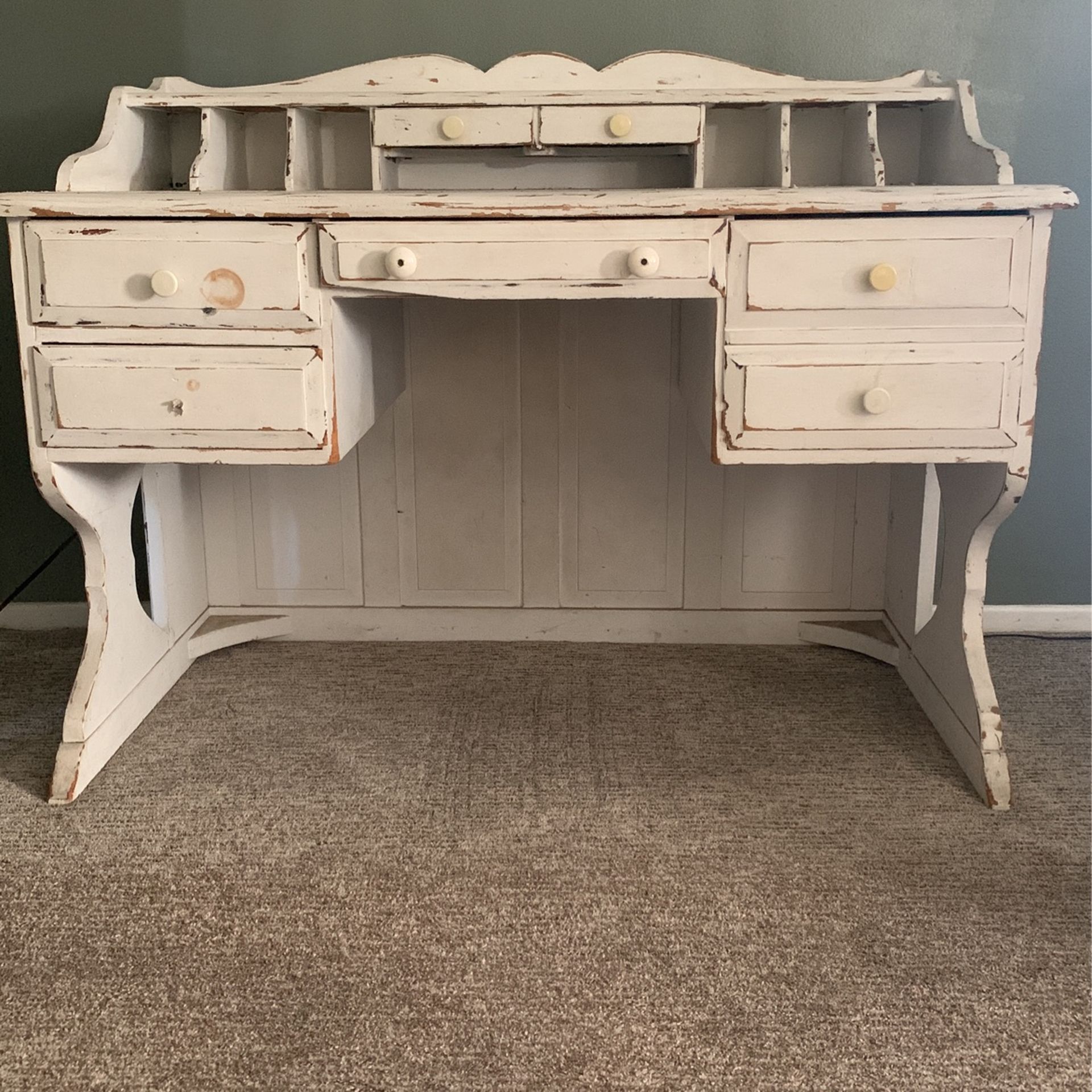 Antique White Oak Desk 491/2in. Wide,261/2in Deep