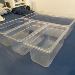 Four Plastic Restaurant Tubs
