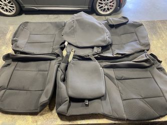 2016-18 CHEVY SILVERADO GMC SIERRA COMPLETE REAR SEAT TOP AND BOTTOM HEADREST CONSOLE