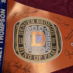 Vintage Denver Broncos Ring Of Fame 1987