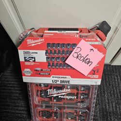 27PC SHOCKWAVE Impact Duty Socket 1/2” Drive MM & SAE Set with PACKOUT