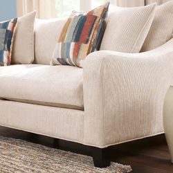 Sofá & Chair Cream Velvet Sofá Y Silla Terciopelo